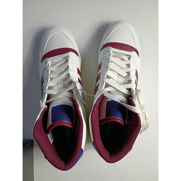 Adidas Breakstart Mid White Burgundy Retro Sneakers main image 6
